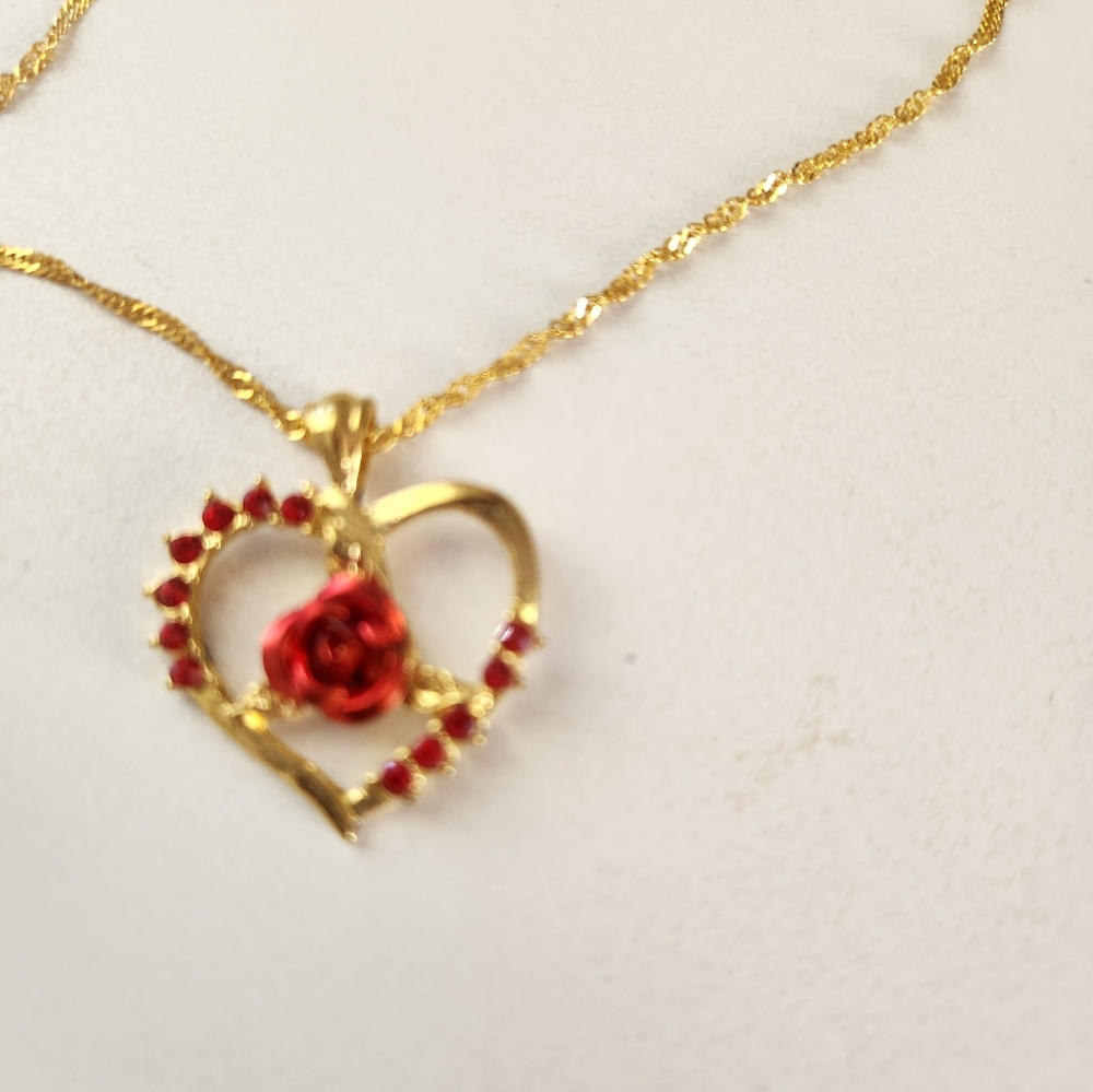Valentine heart necklace.